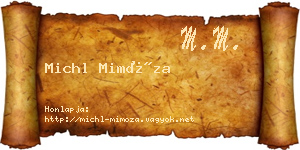 Michl Mimóza névjegykártya